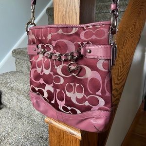 Coach Gallery Optic Signature Sateen Bag